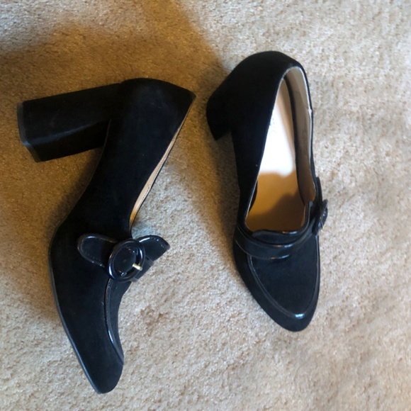 Black suede trouser heels - Picture 2 of 3